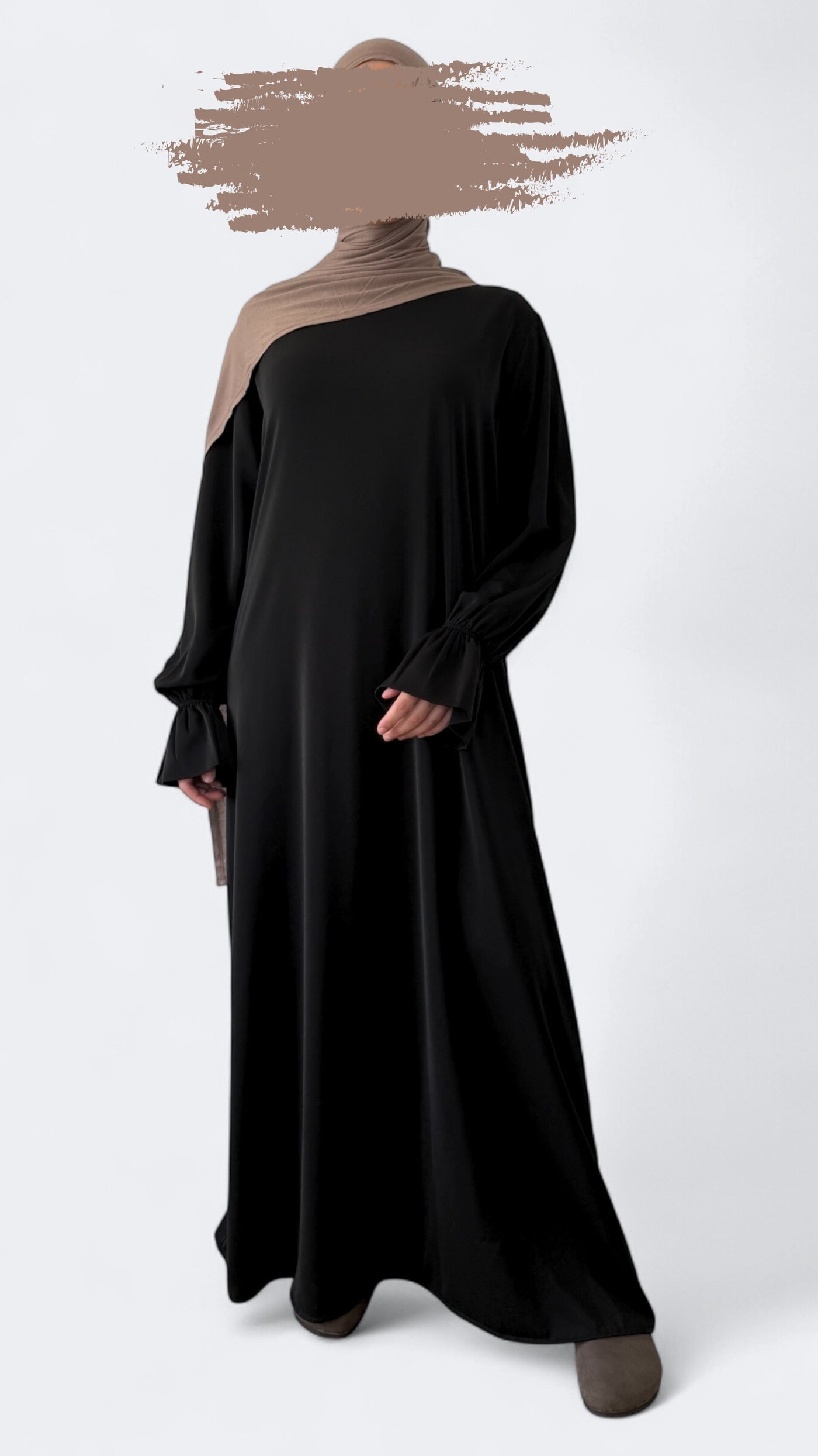 Spanish sleeve Abaya | Schwarz