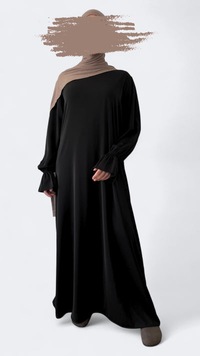 Spanish sleeve Abaya | Schwarz