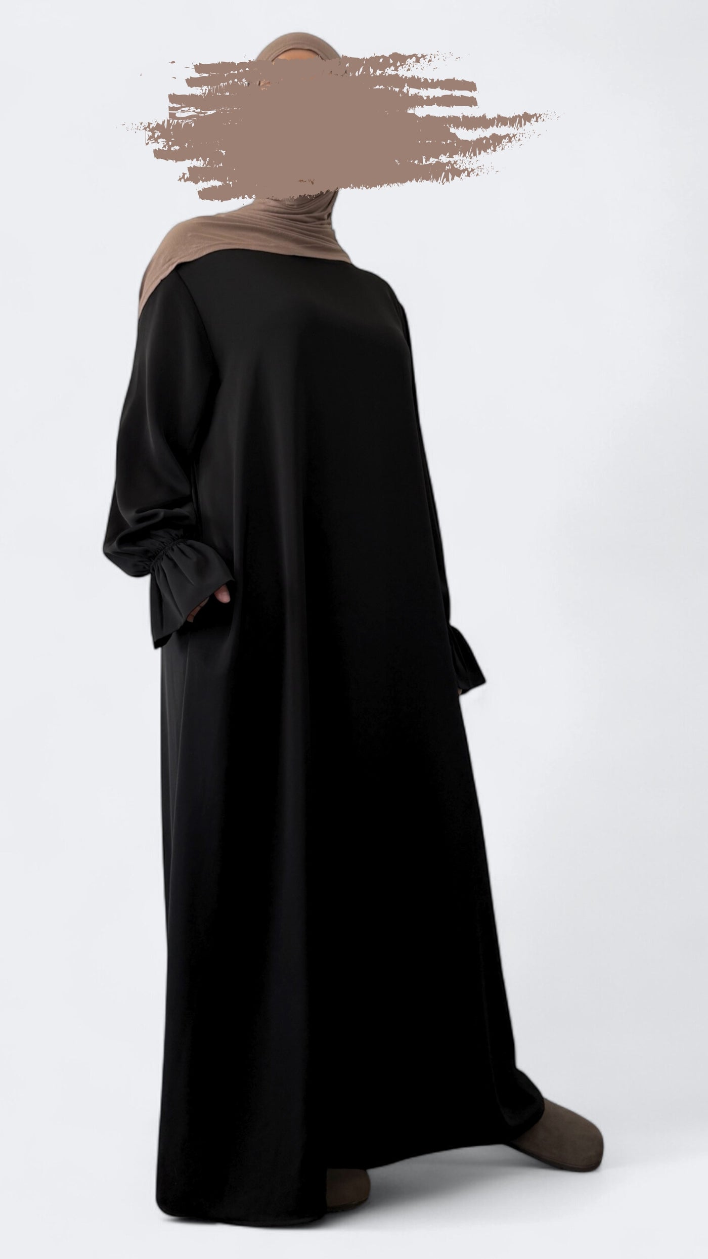 Spanish sleeve Abaya | Schwarz