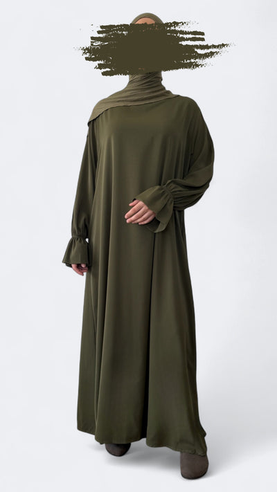 Spanish sleeve Abaya | Olive