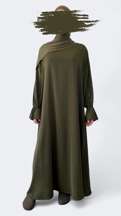 Spanish sleeve Abaya | Olive