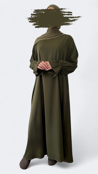 Spanish sleeve Abaya | Olive