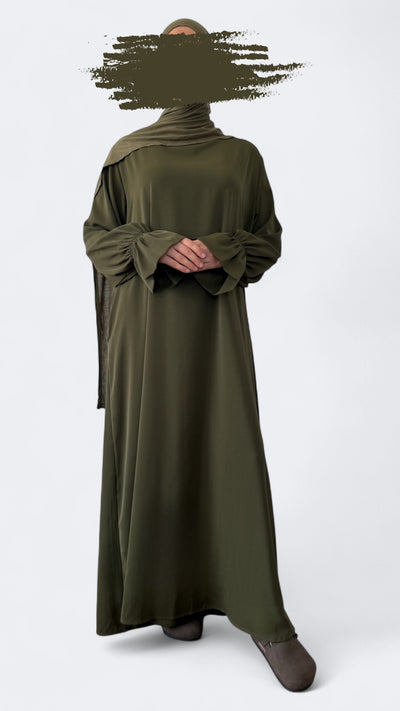 Spanish sleeve Abaya | Olive
