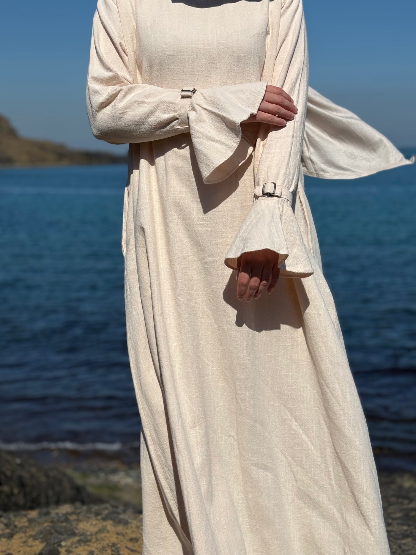 Pureté | Baumwoll Abaya in Vanille Rosé