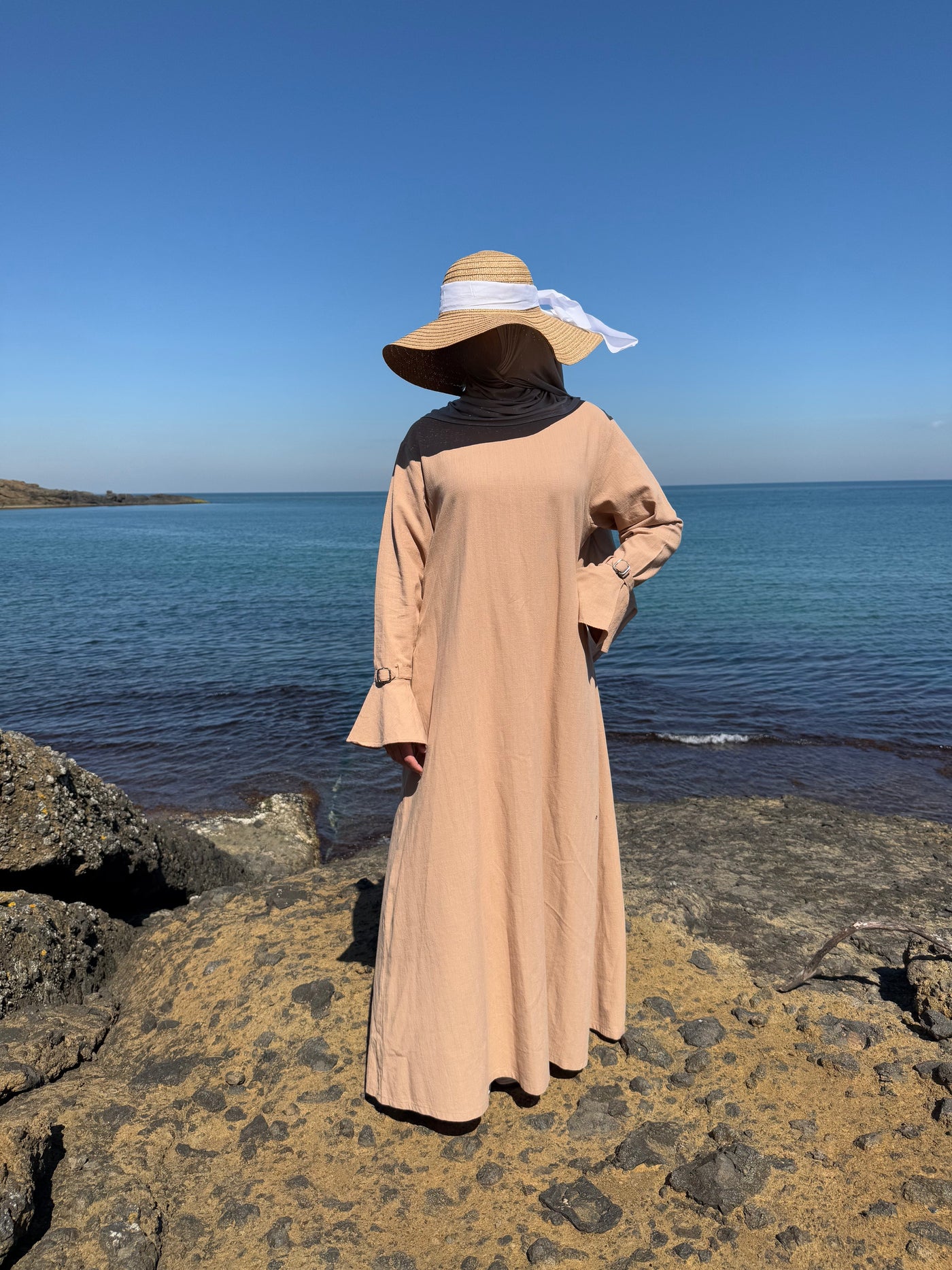 Pureté | Baumwoll Abaya in Amber Beige