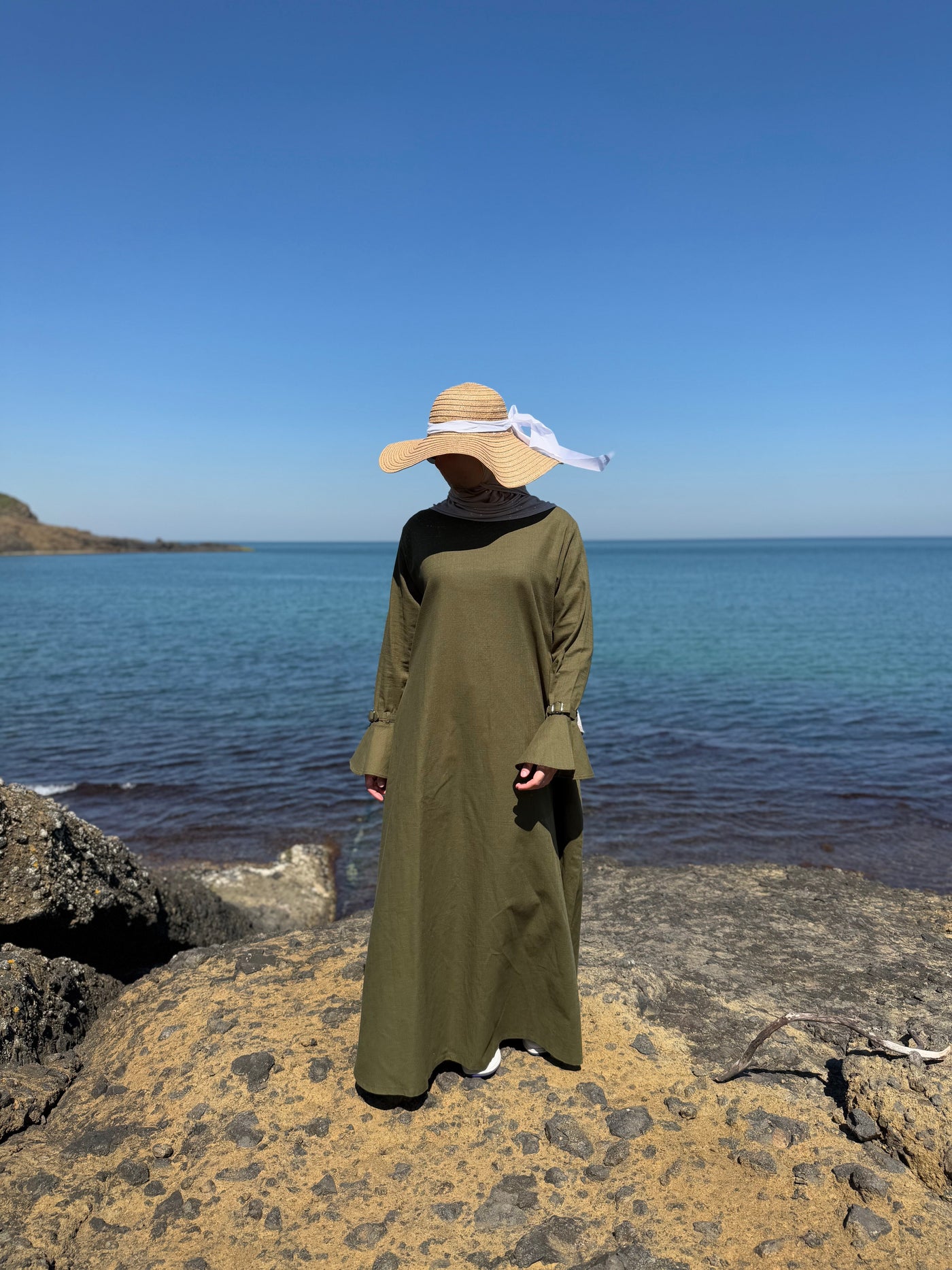 Pureté | Katoenen abaya in olijfgroen